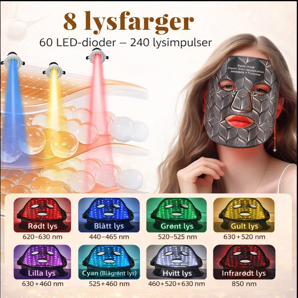 AvelineCare Pro LED-Maske 8-in-1 – Fortgeschrittene Lichttherapie