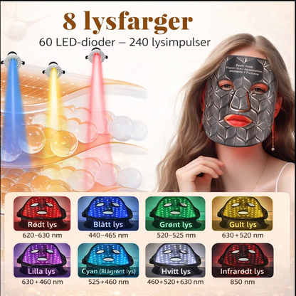 AvelineCare Pro LED-Maske 8-in-1 – Fortgeschrittene Lichttherapie