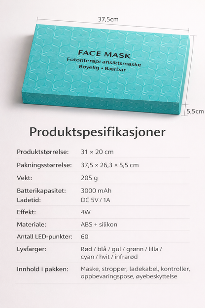 AvelineCare Pro LED-Maske 8-in-1 – Fortgeschrittene Lichttherapie