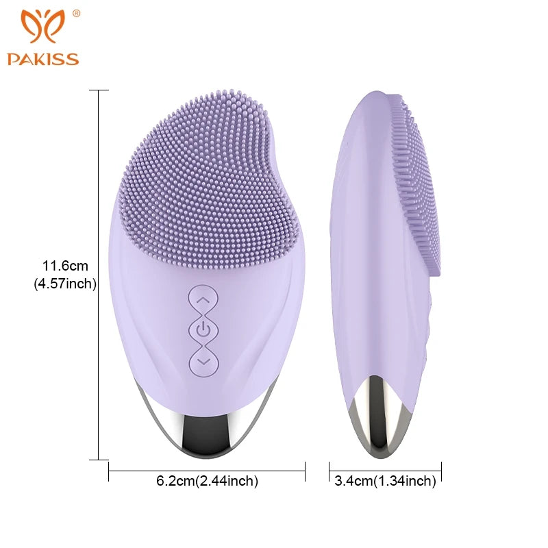 PAKISS Multifunctional  Electric Silicone Face Brush - Deep Pore Cleanser for Blackheads, Oil Control & Makeup Removal