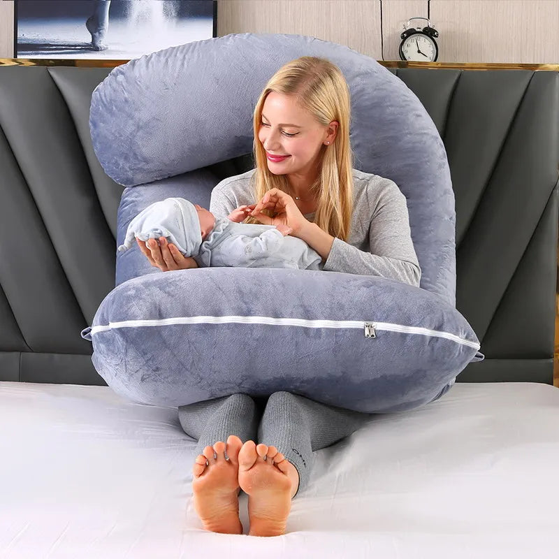 Wellness-Kissen – J-förmiges Kissen für Schwangere und Entspannung